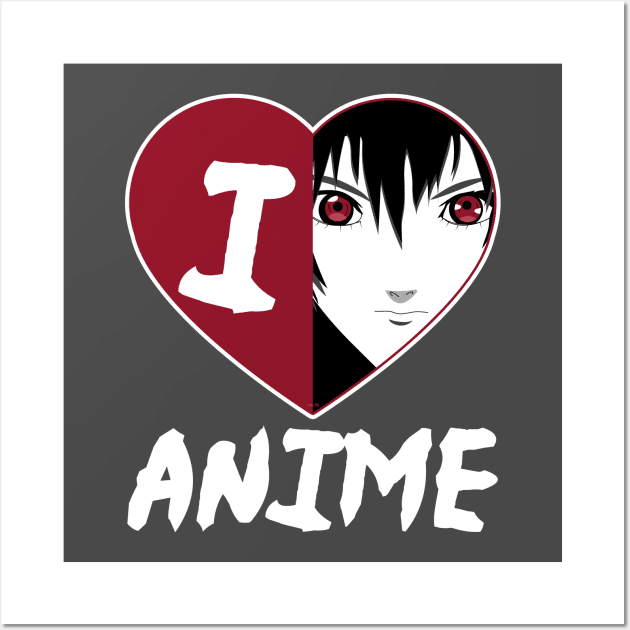 I Love Anime Face Wall Art by creative